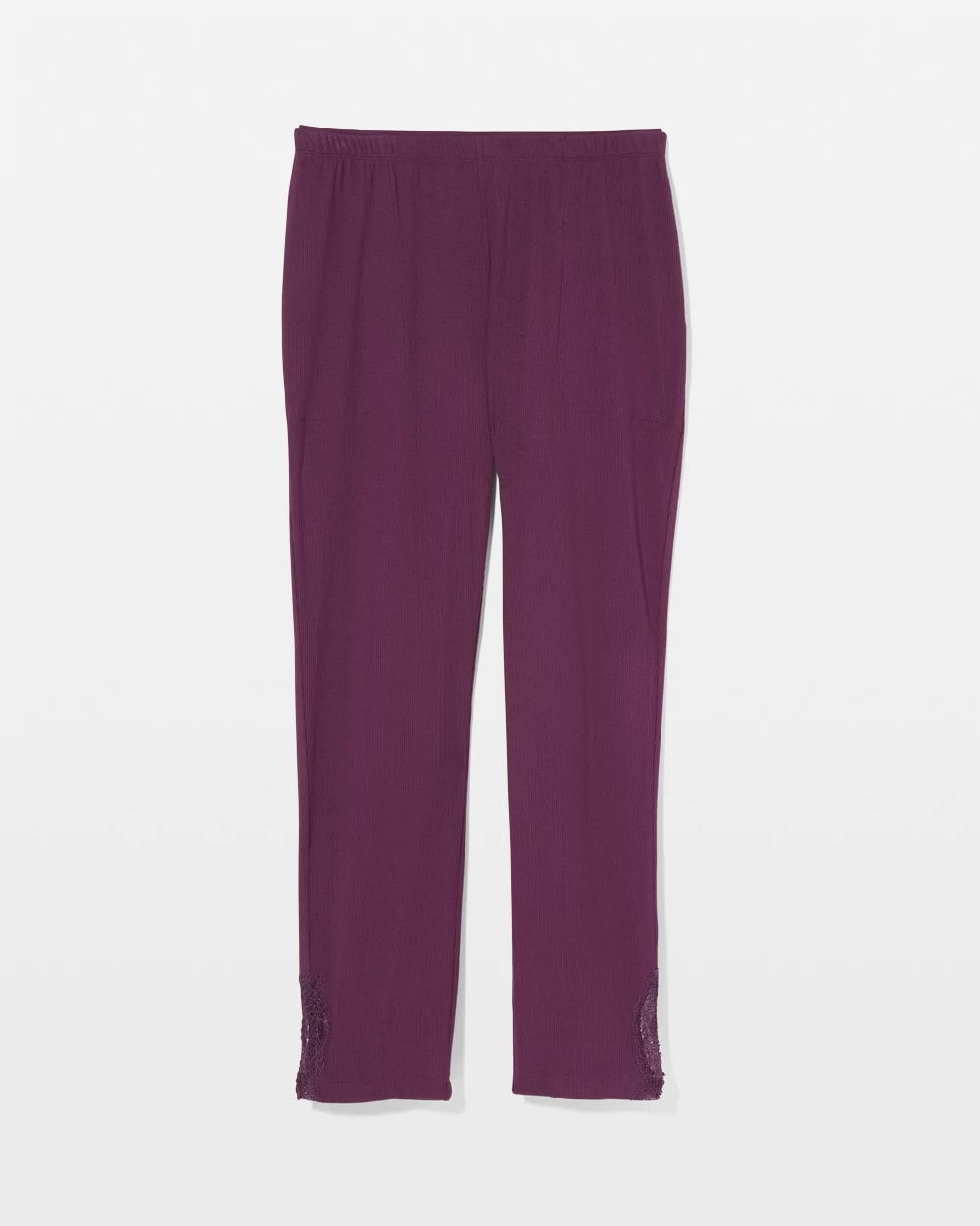 BLACKBERRY WINE Rib Ankle Pajama Pants