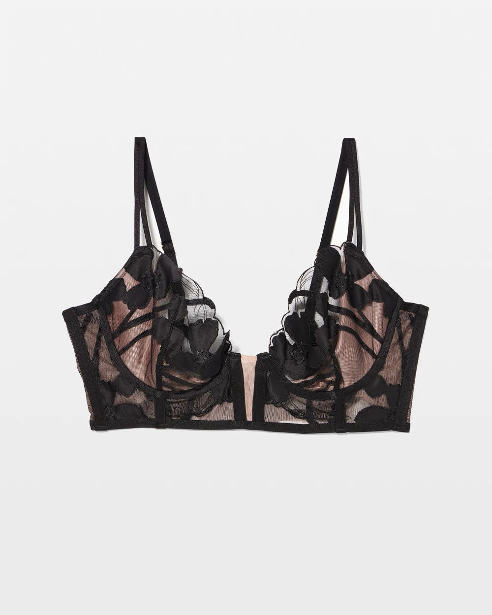 BLACK Soma’s Sexiest Applique Longline Bra