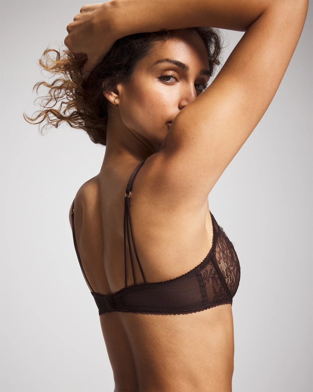 CHOCOLATE PLUM Soma’s Sexiest Eyelash Lace Balconette Bra
