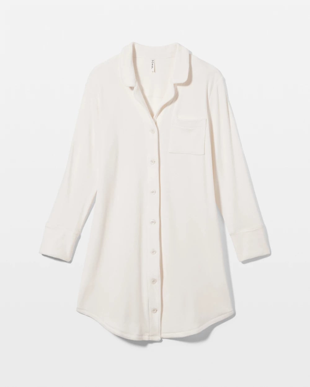 CHAMPAGNE DREAMS Long-Sleeve Notch Collar Sleepshirt