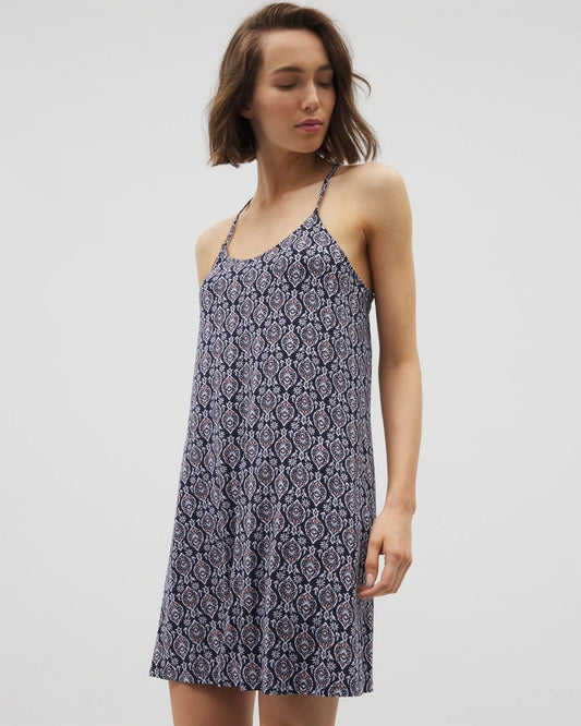 PLENTIFUL PIECES NAVY Strappy Sleepshirt