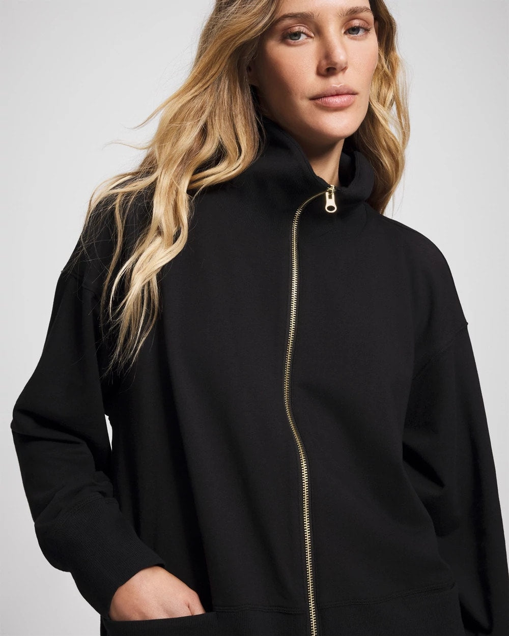BLACK Essential Terry Jacket