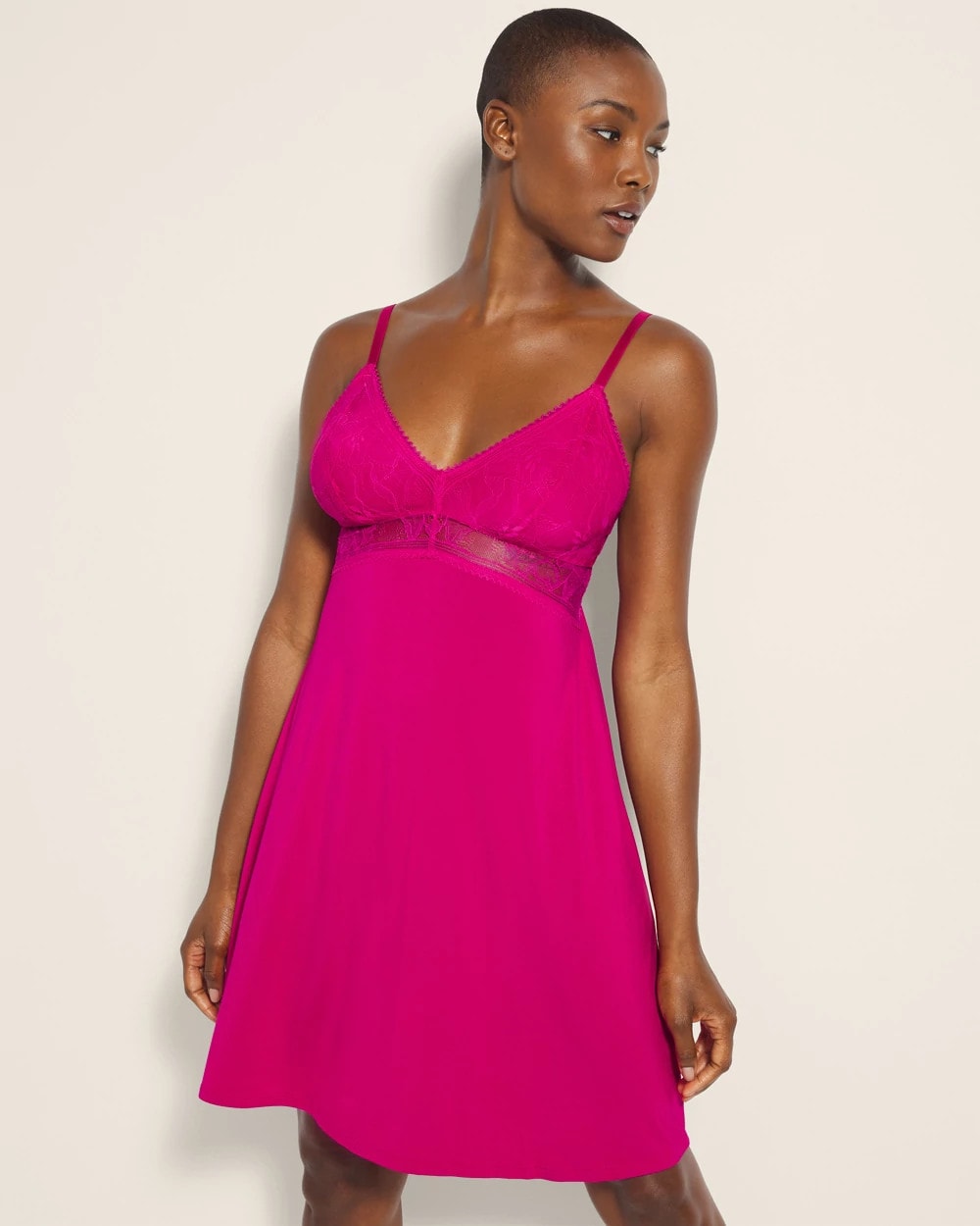 PINK COSMO Soft Support Lace Chemise