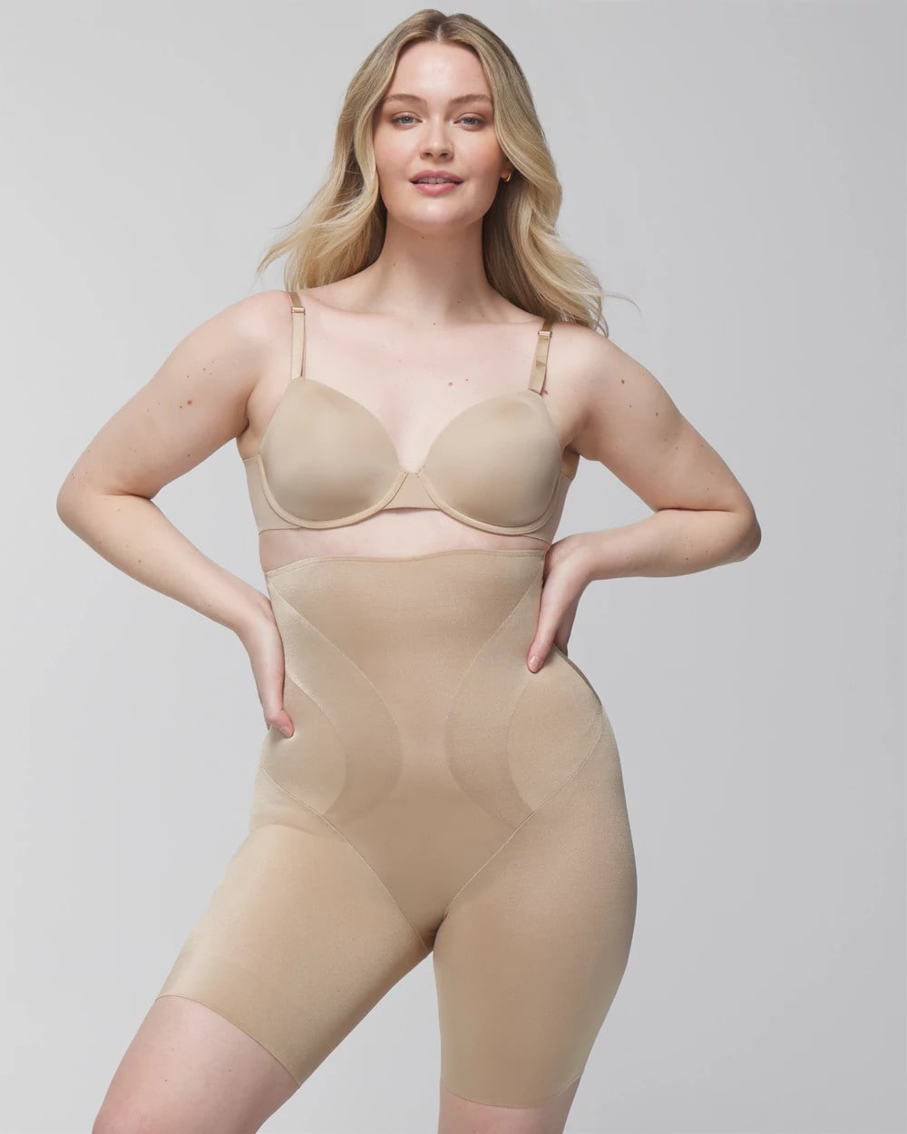 WARM AMBER Mid-Level Shaping Vanishing Edge High-Waist Thigh Slimmer
