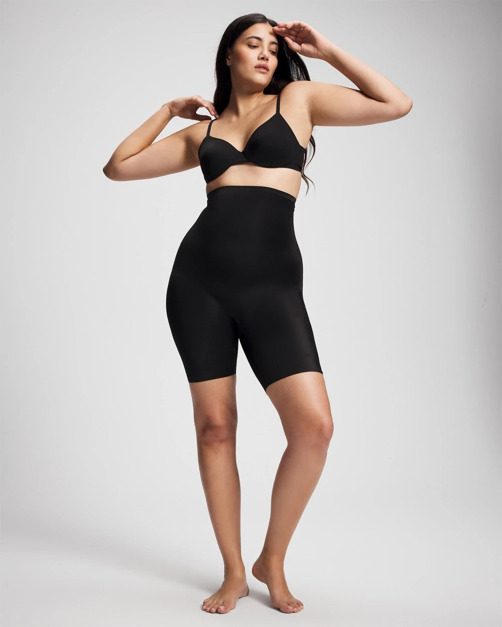 BLACK Mid Level Cooling Super High Waist Short