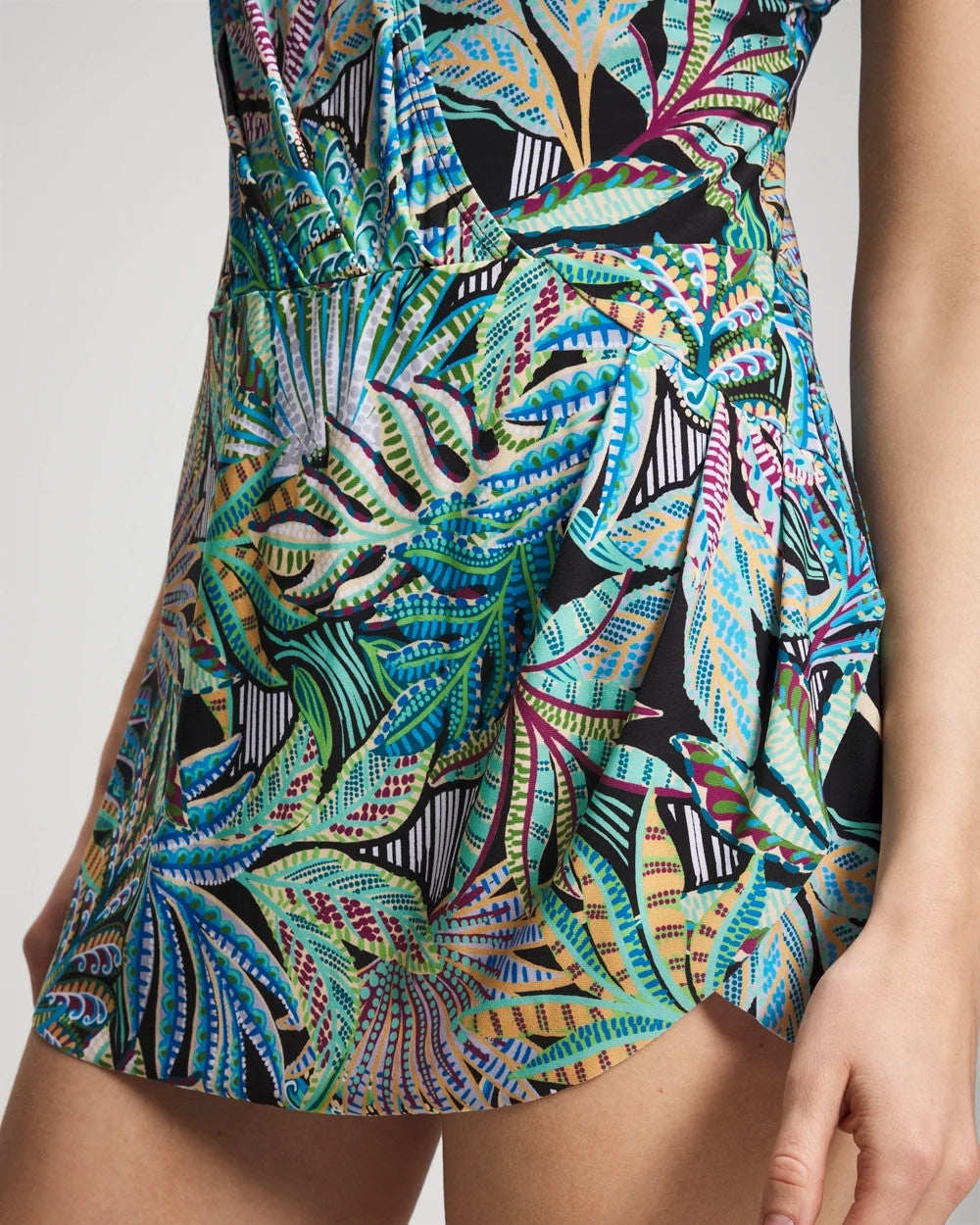 BLACK MULTI Bleu Rod Cloud Forest Swim Dress