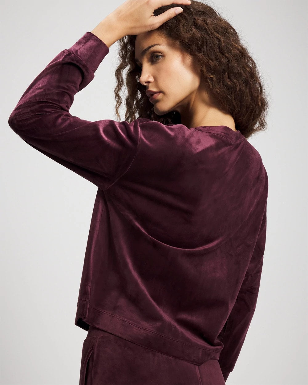 MERLOT Velour Crewneck Sweatshirt