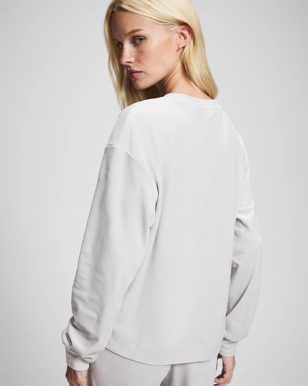 VAPOR GRAY Velour Crewneck Sweatshirt