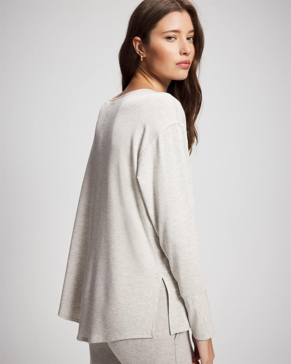 HEATHER STONE Ultra Soft Fleece Dolman Top