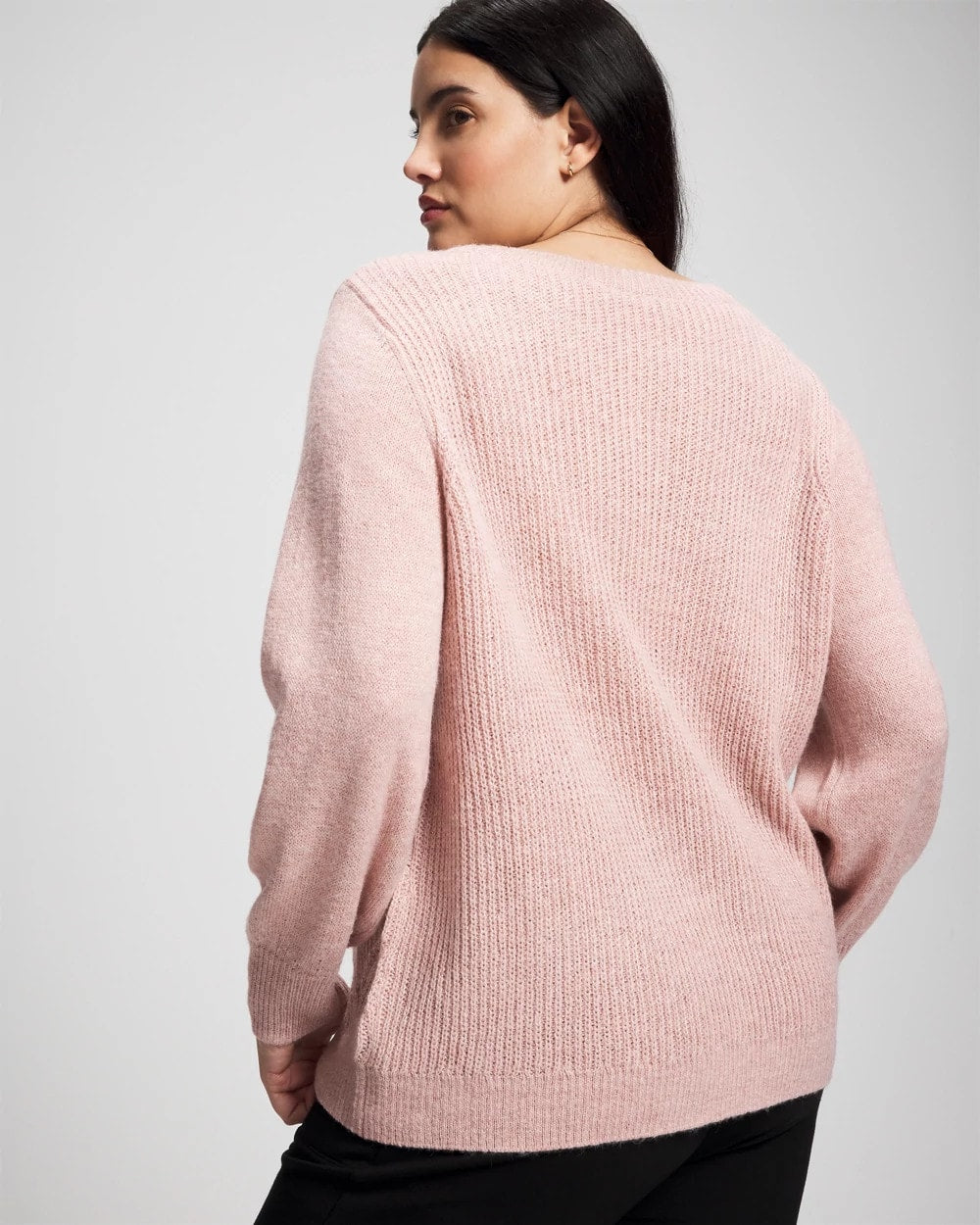 ADOBE ROSE Shimmer Cable Knit Sweater