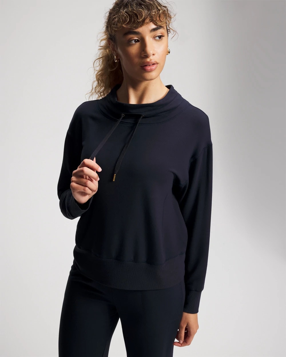 MIDNIGHT SKIES Ultrasoft Fleece Relaxed Funnel Neck Sweatshirt