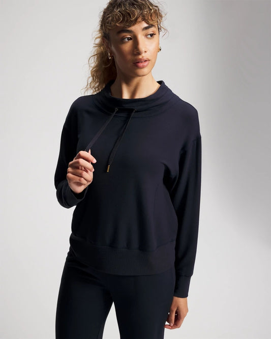 MIDNIGHT SKIES Ultrasoft Fleece Relaxed Funnel Neck Sweatshirt