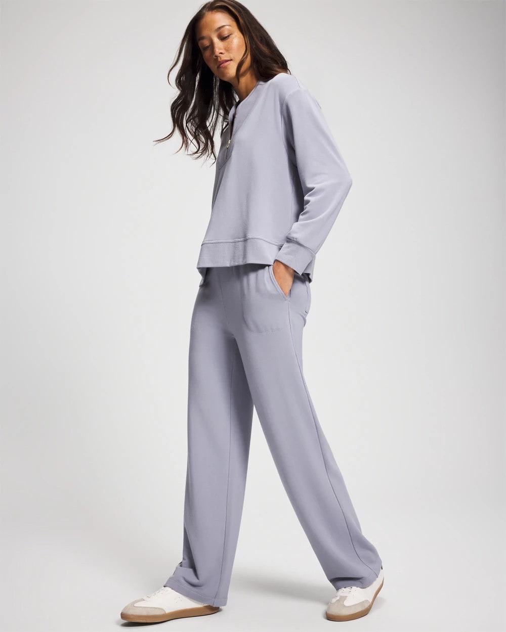 PERFECT SKY Ultrasoft Fleece Quarter Zip Sweatshirt