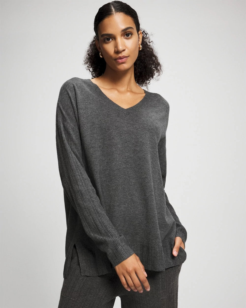 HEATHER QUARTZ Premier Knit Sweater