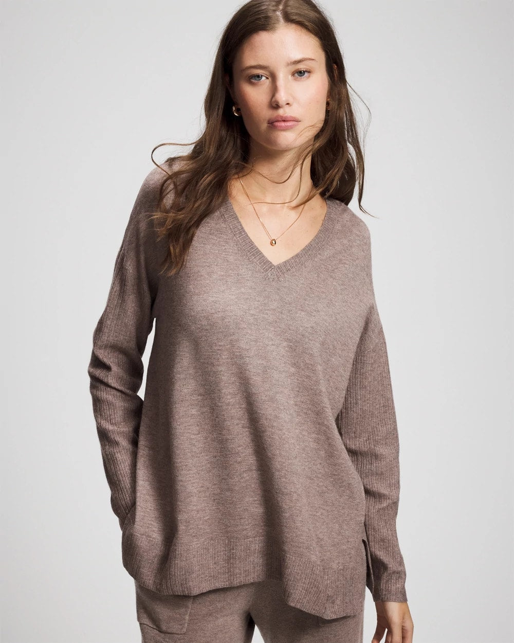 HEATHER FAWN Premier Knit Sweater
