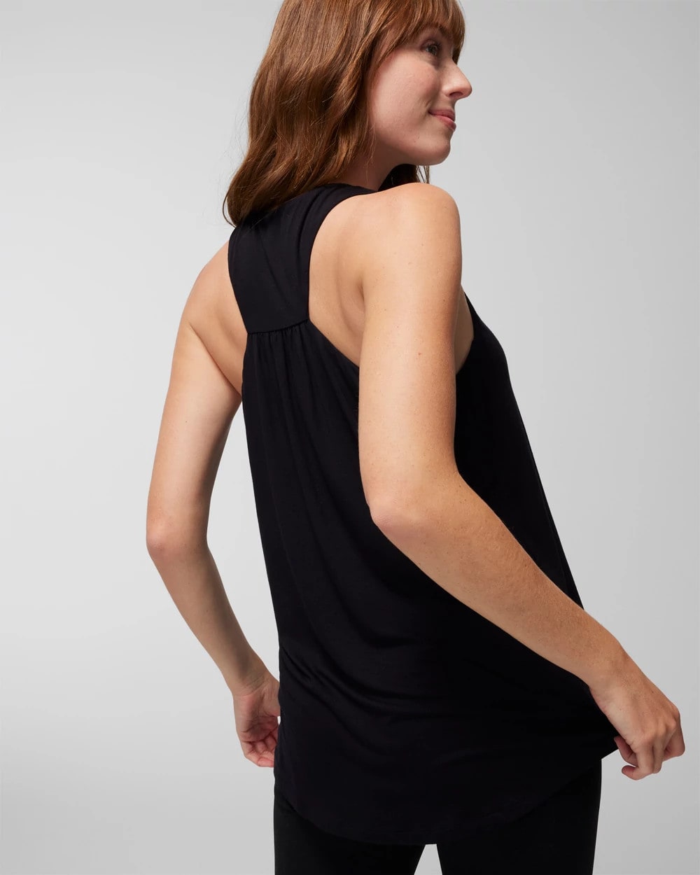 BLACK Soft Jersey Racerback Bra Tank