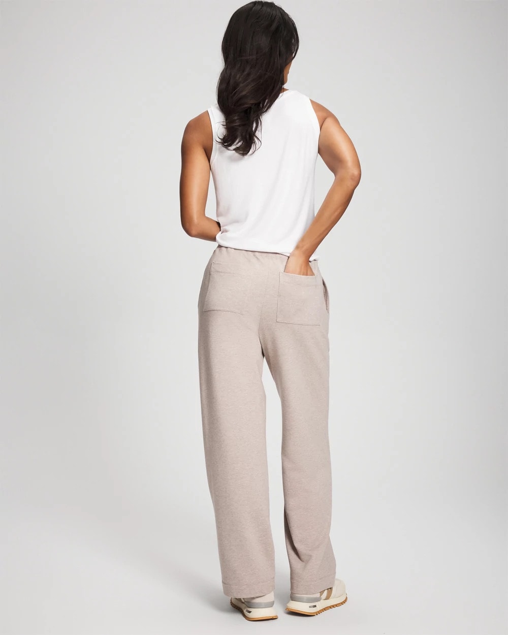 HEATHER MINK Essential Terry Straight Leg Pants