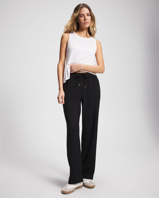 BLACK Essential Terry Straight Leg Pants