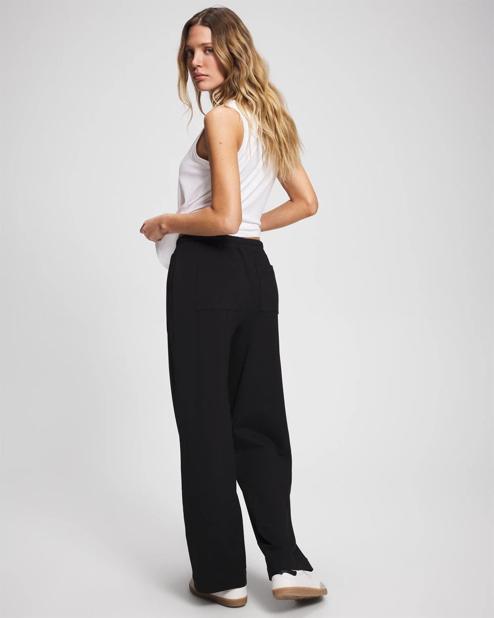 BLACK Essential Terry Straight Leg Pants