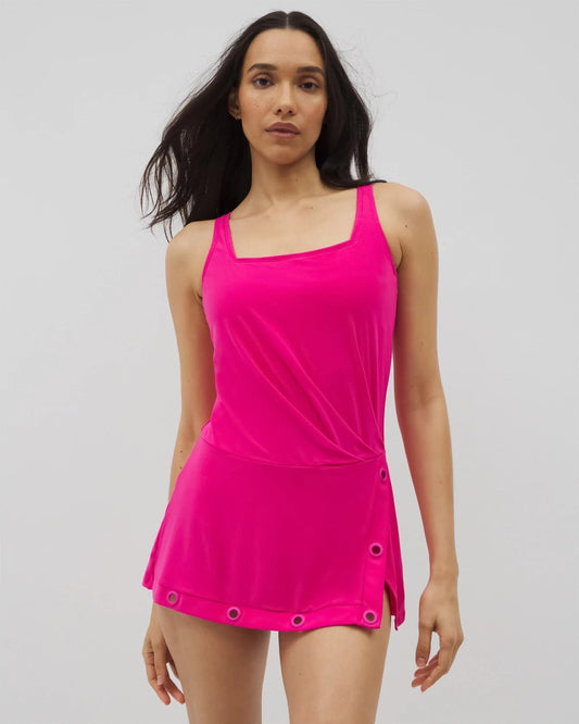 DRAGON FRUIT Beyond Control Grommets Swim Dress