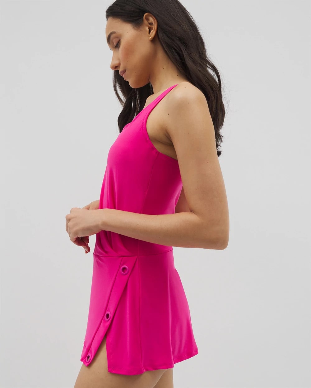 DRAGON FRUIT Beyond Control Grommets Swim Dress