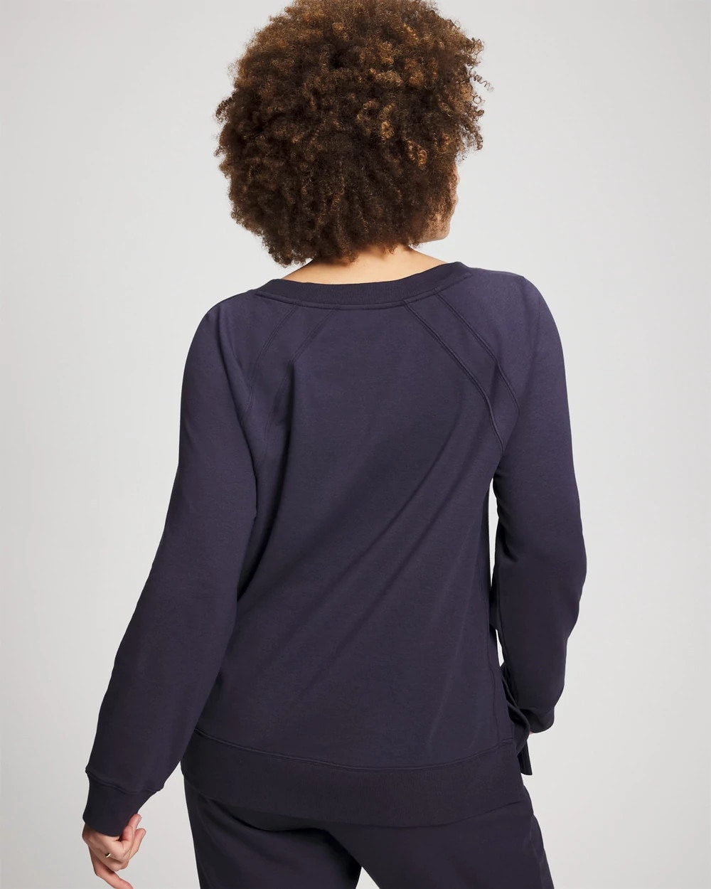 DEEP INDIGO Essential Terry Crewneck Sweatshirt