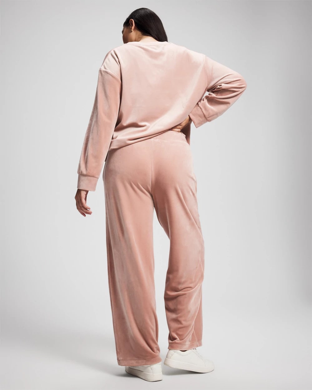 ADOBE ROSE Velour Straight Leg Pants