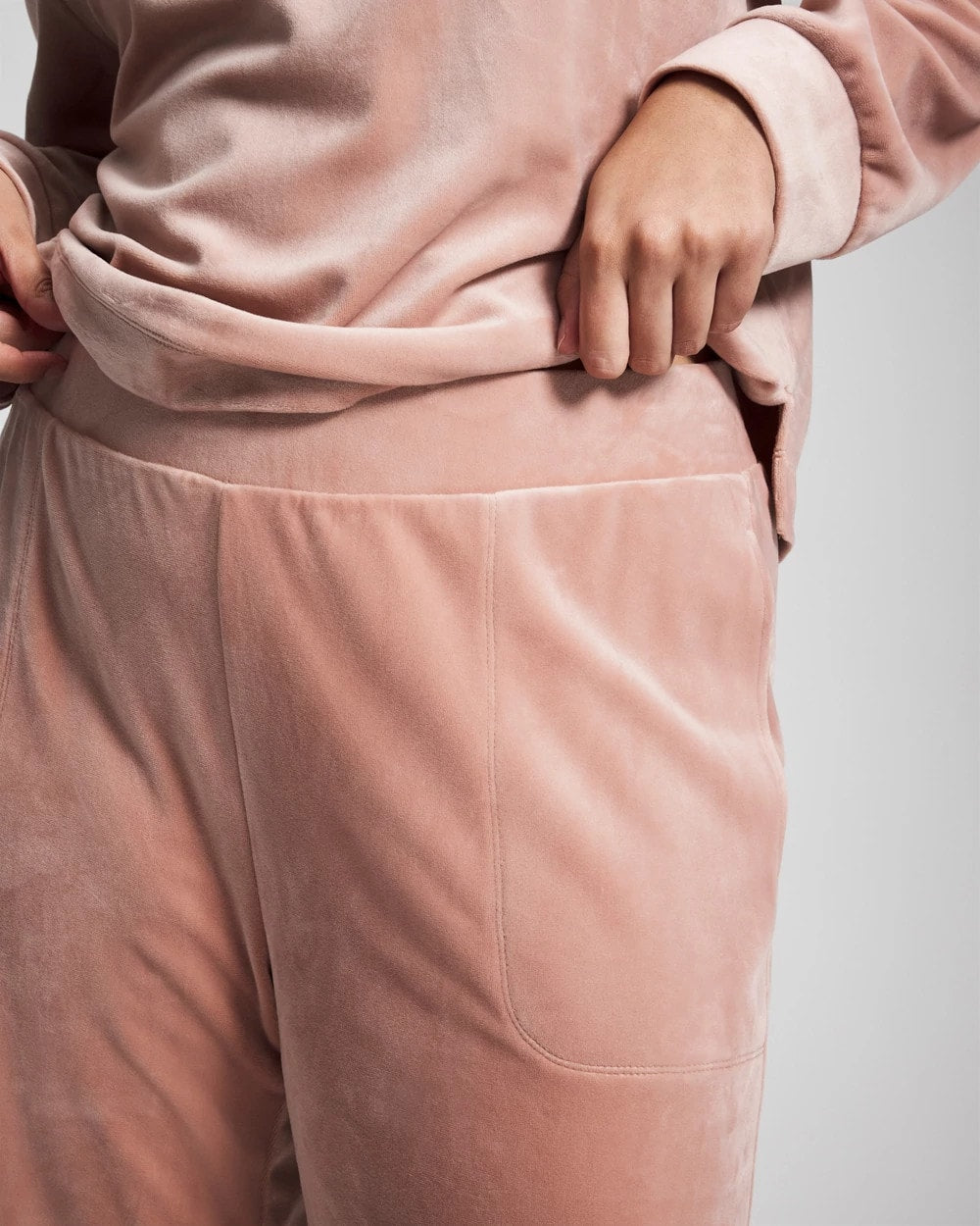 ADOBE ROSE Velour Straight Leg Pants