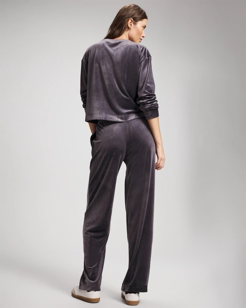 GRAY INK Velour Straight Leg Pants