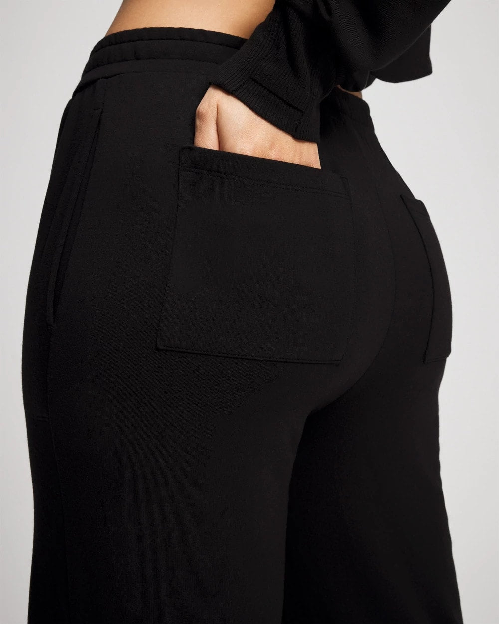 BLACK Ultrasoft Fleece Straight Leg Pant
