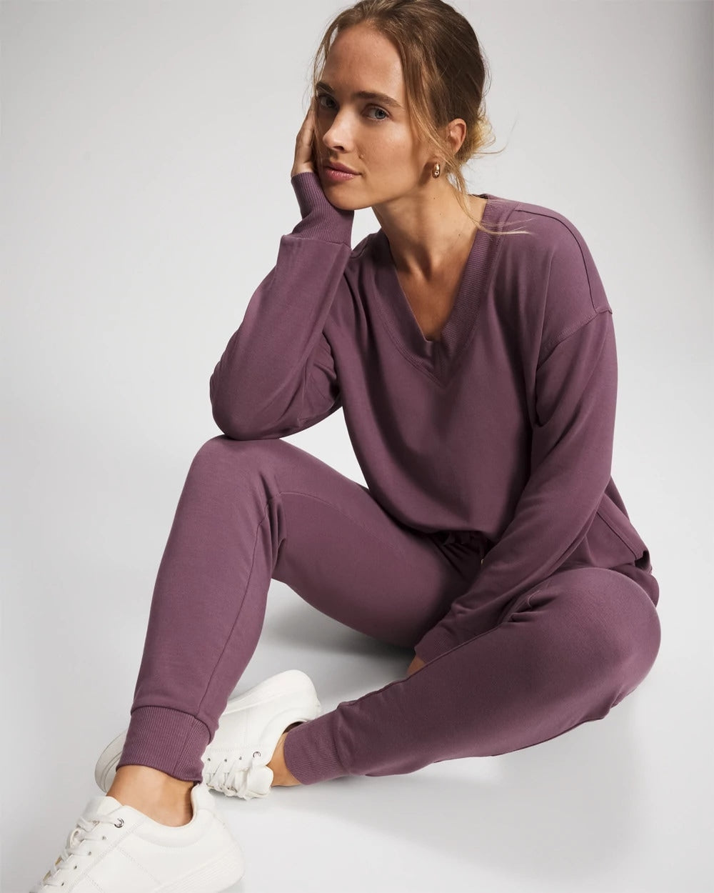 PURPLE FLINT Ultrasoft Fleece Joggers