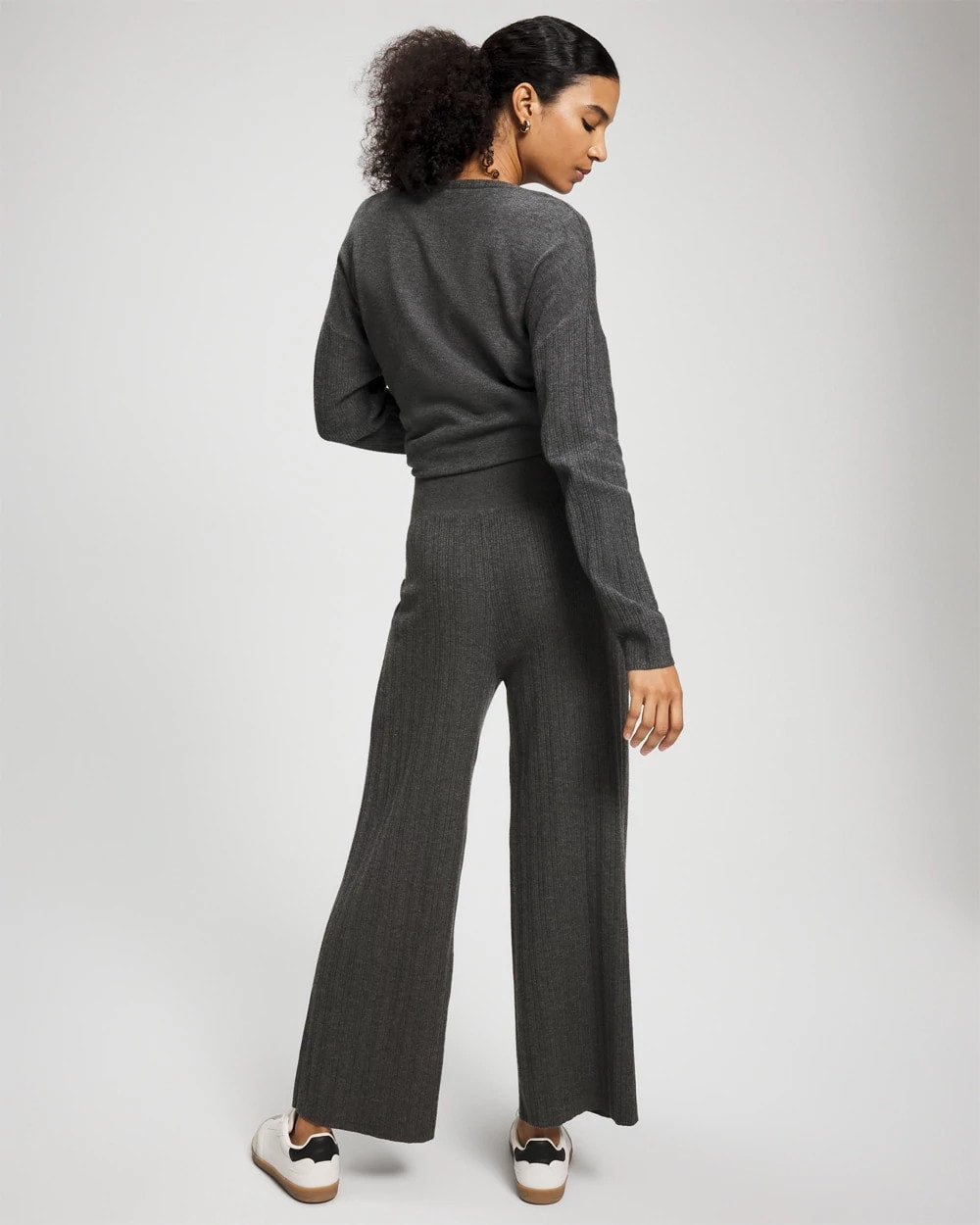 HEATHER QUARTZ Premier Knit Rib Straight Leg Pant