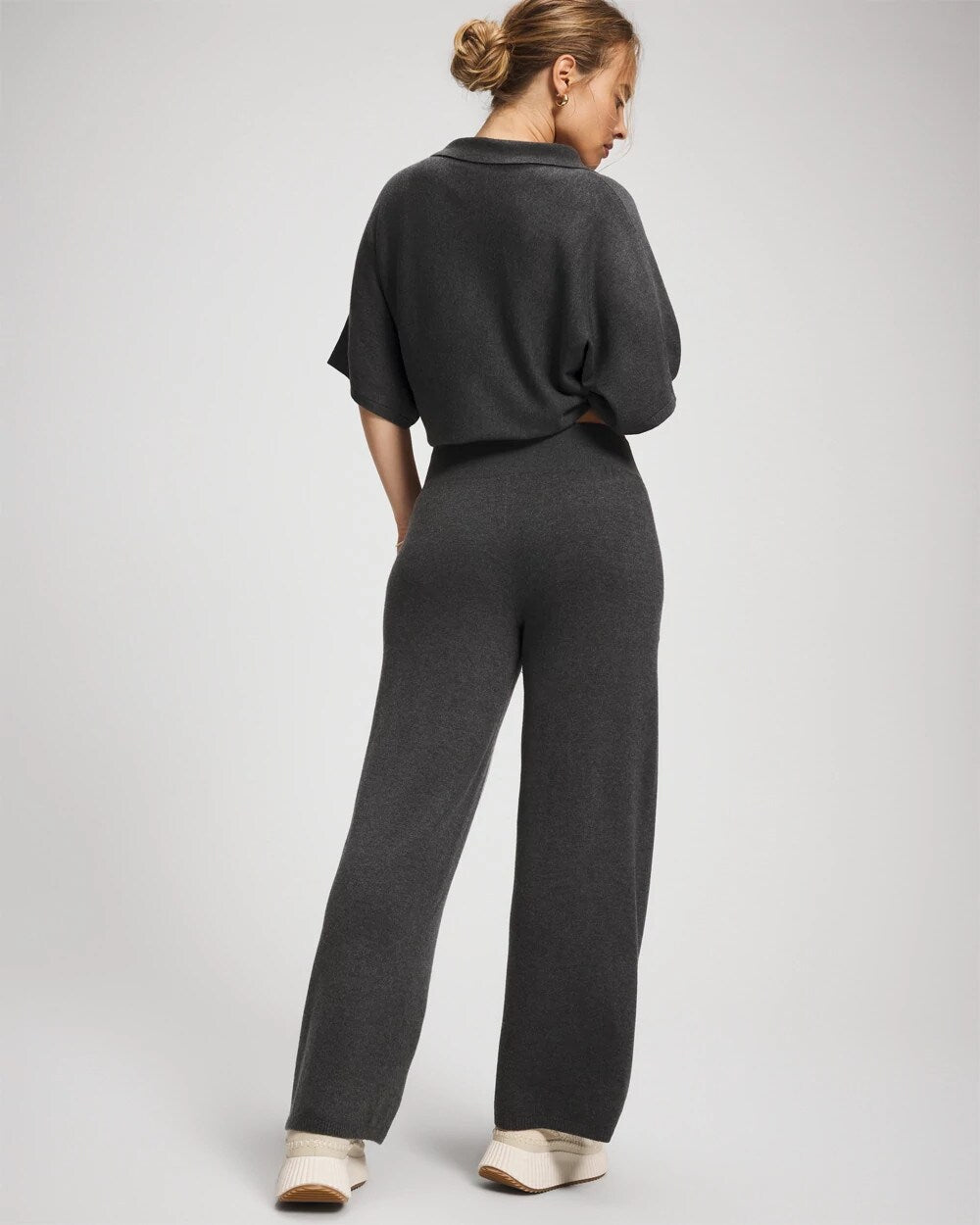HEATHER QUARTZ Premier Knit Sweater Wide Leg Pant
