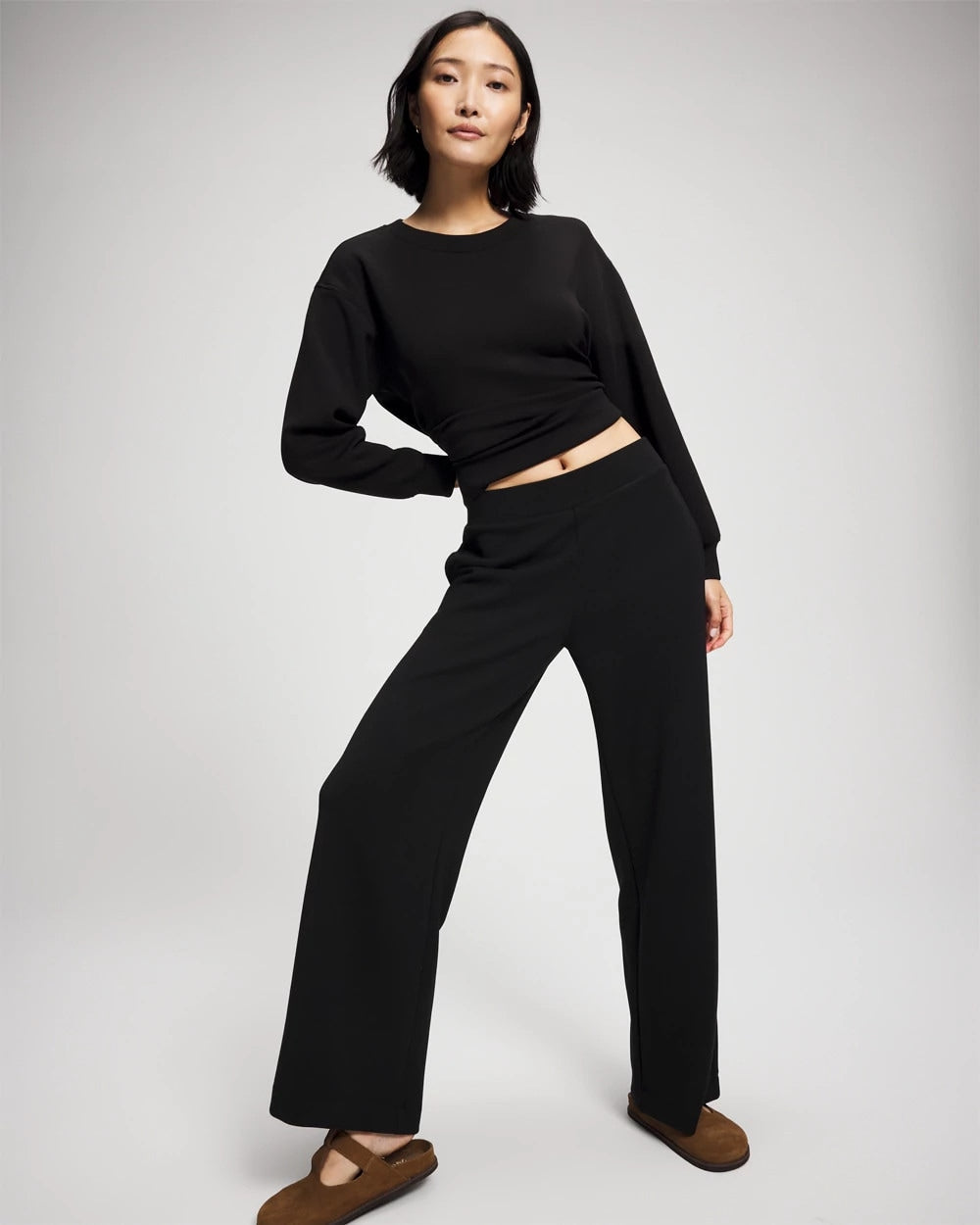 BLACK Modern Modal Straight Leg Pant