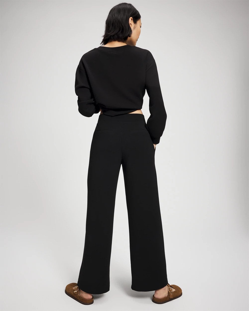 BLACK Modern Modal Straight Leg Pant