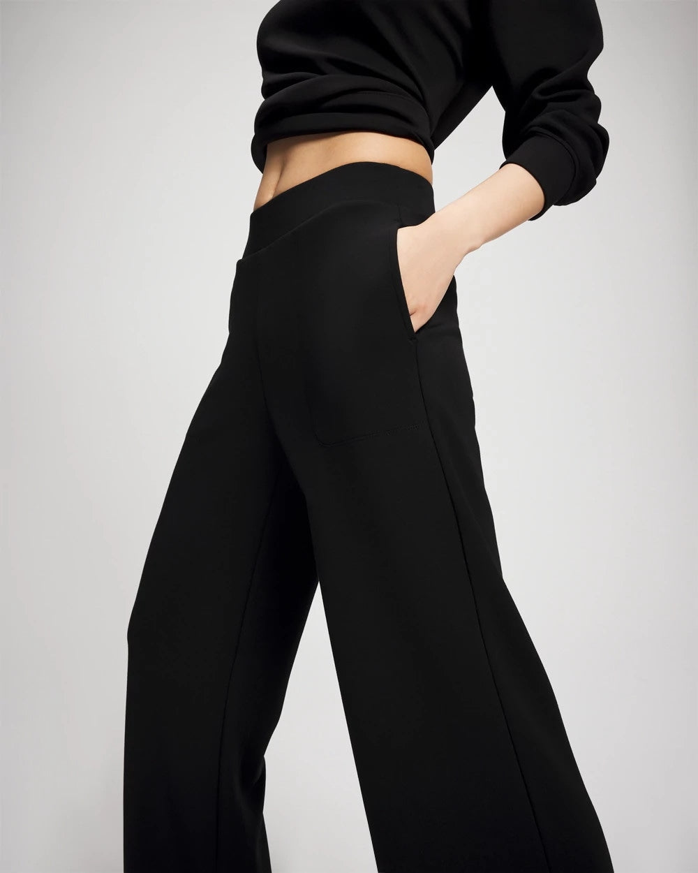 BLACK Modern Modal Straight Leg Pant