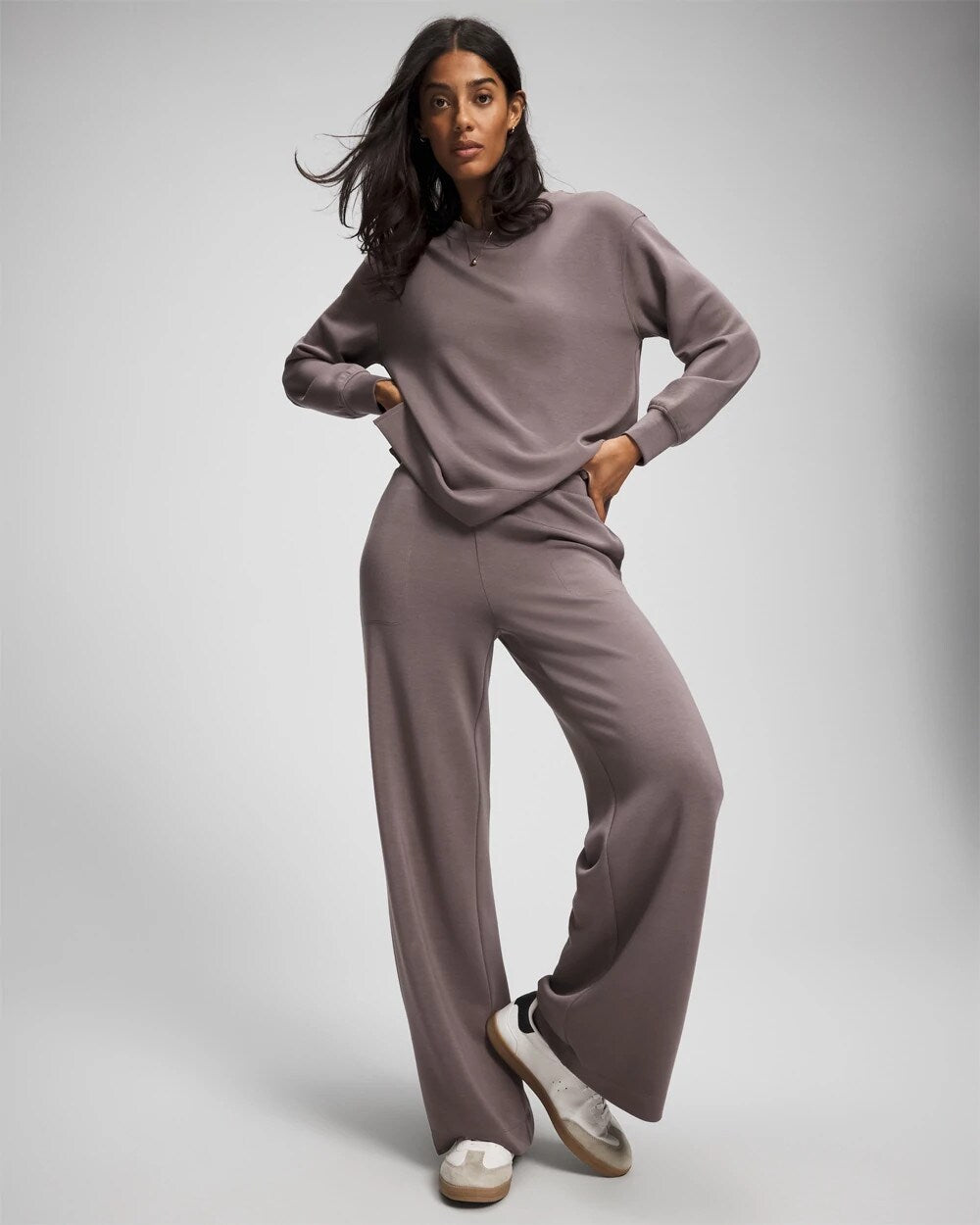 DARK TAUPE Modern Modal Straight Leg Pant