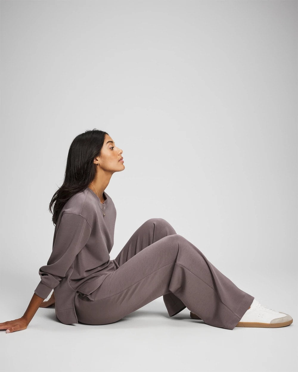 DARK TAUPE Modern Modal Straight Leg Pant