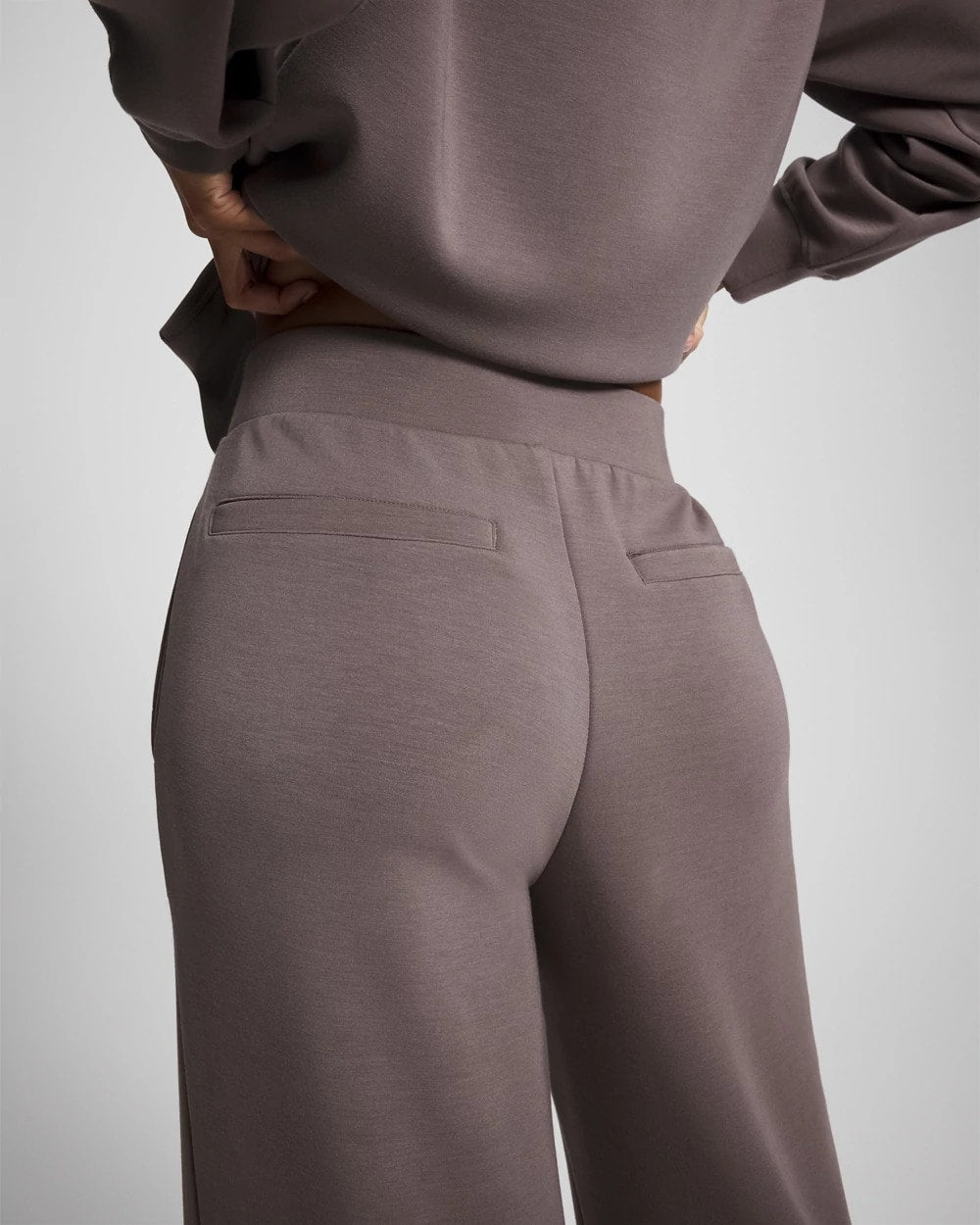 DARK TAUPE Modern Modal Straight Leg Pant