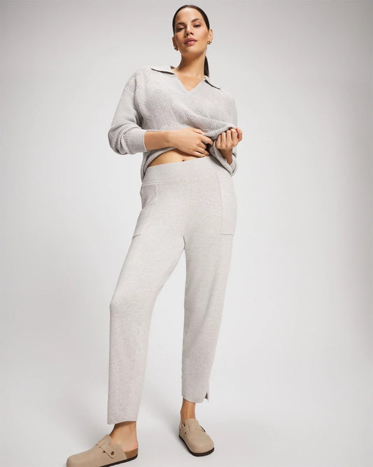 HEATHER STONE Premier Knit Straight Leg Ankle Pant
