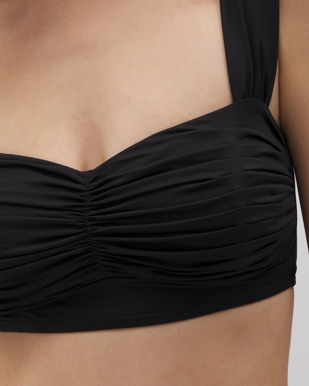 BLACK Soma Swim Ruched Bikini Top