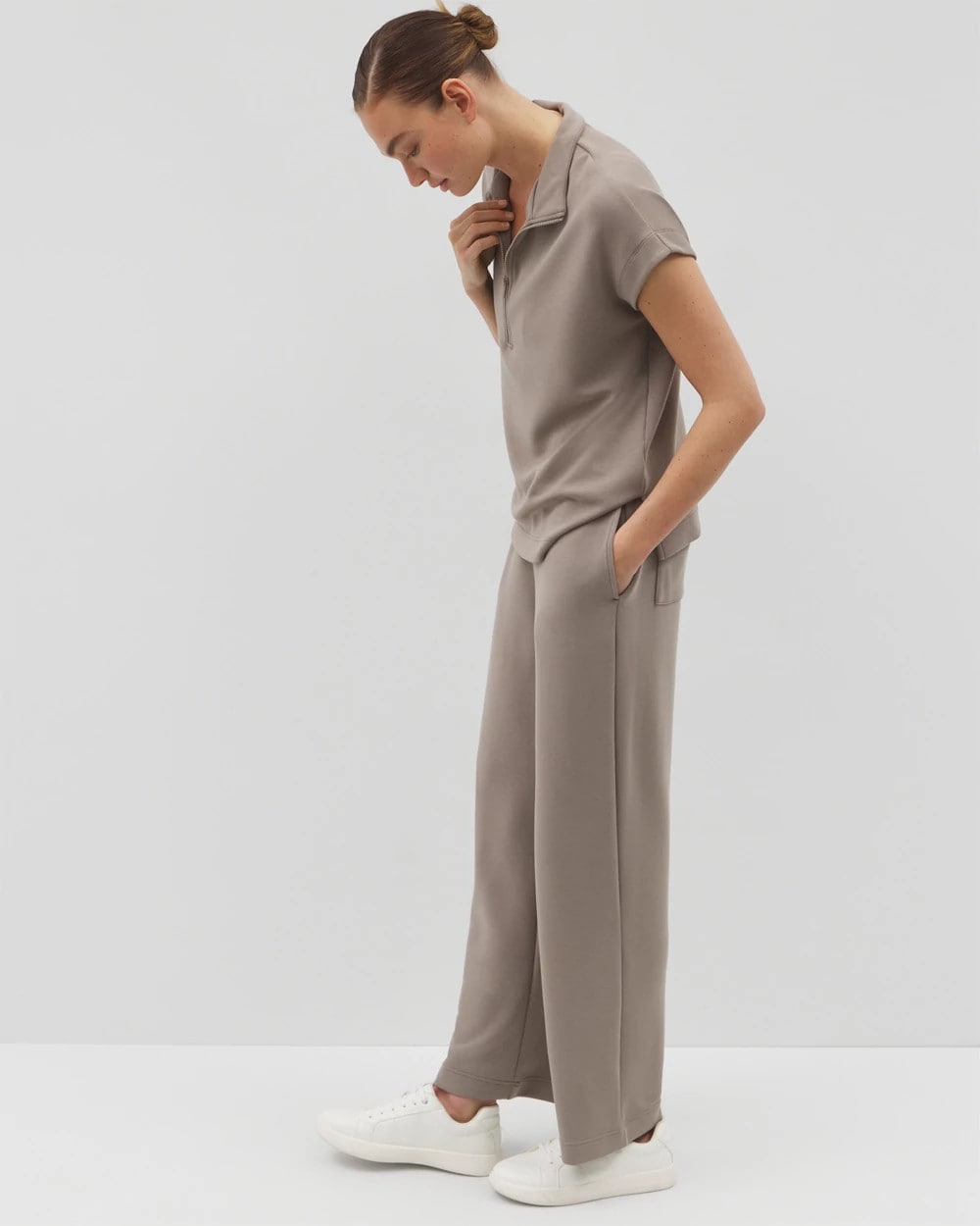 SMOKED TRUFFLE Wide Leg Pant