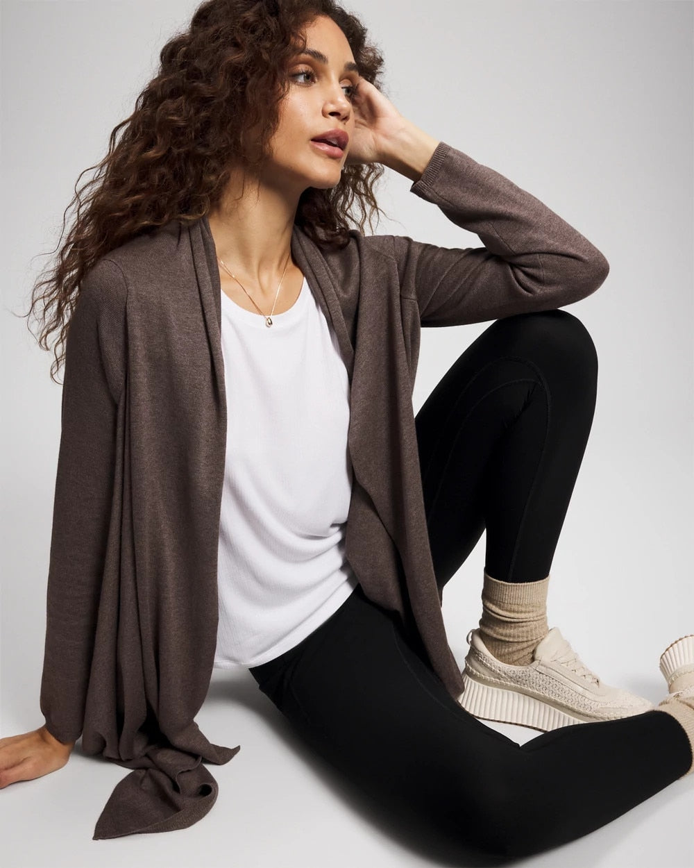 HEATHER COCOA Sweater Travel Wrap