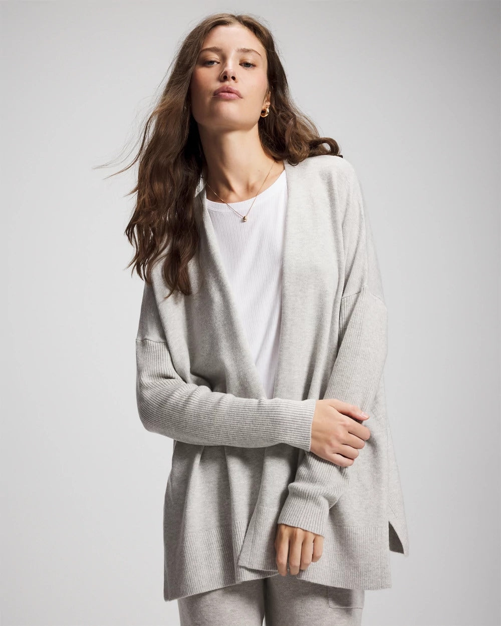 HEATHER STONE Premier Knit Sweater Wrap