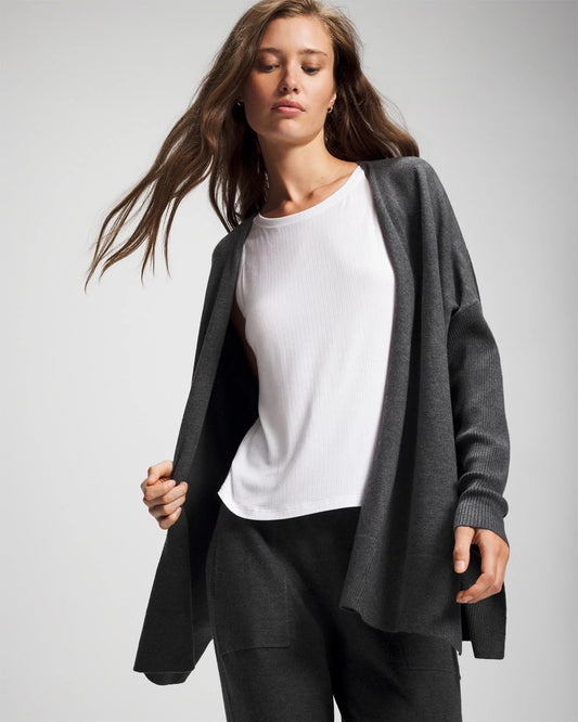 HEATHER QUARTZ Premier Knit Sweater Wrap