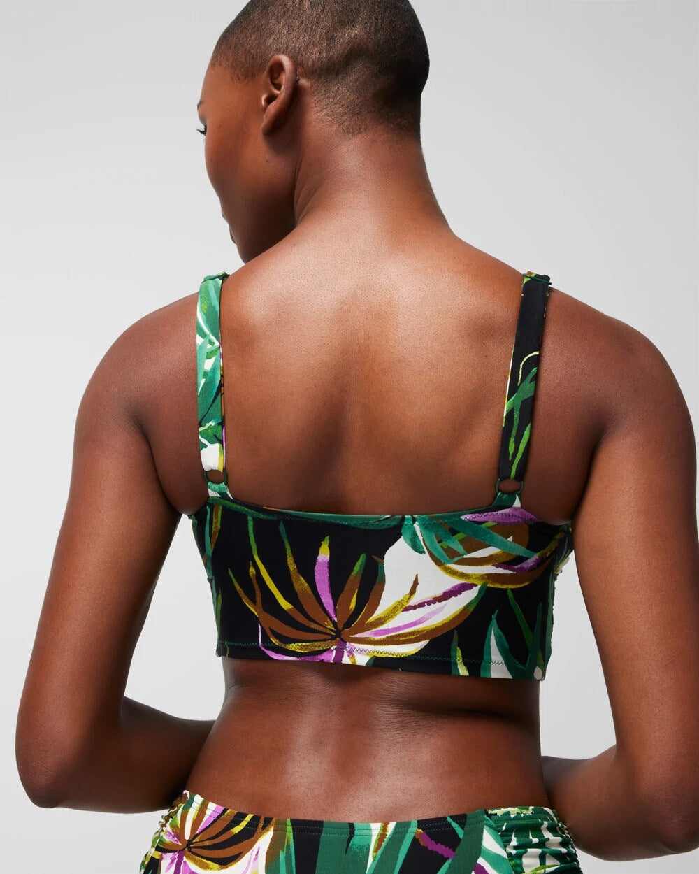 BUNGALOW PALMS MINI IVORY V-Wire Cropped Bikini Top