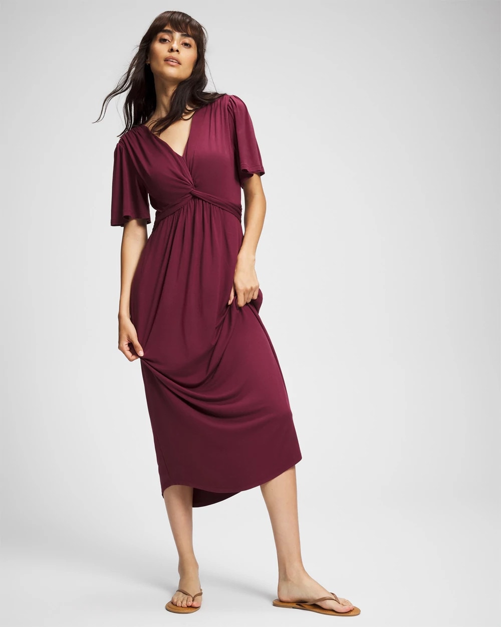VELVET PLUM Pamilla Midi Bra Dress