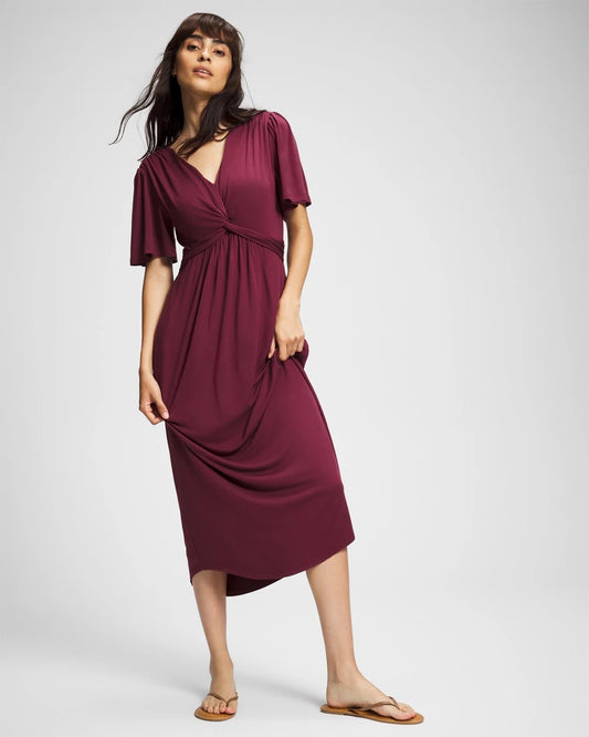 VELVET PLUM Pamilla Midi Bra Dress