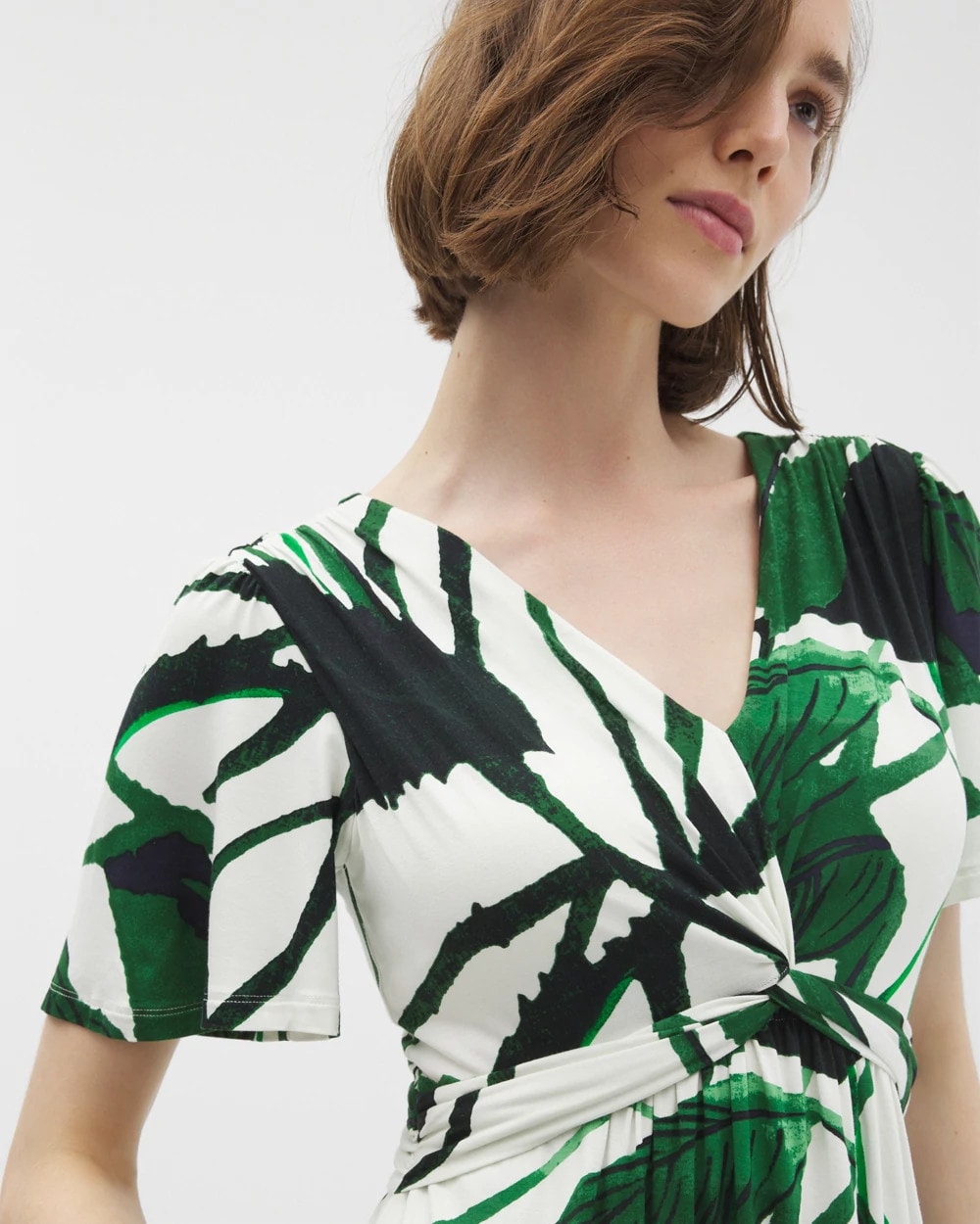 INKY LEAVES GRAND COCONUT Pamilla Midi Bra Dress