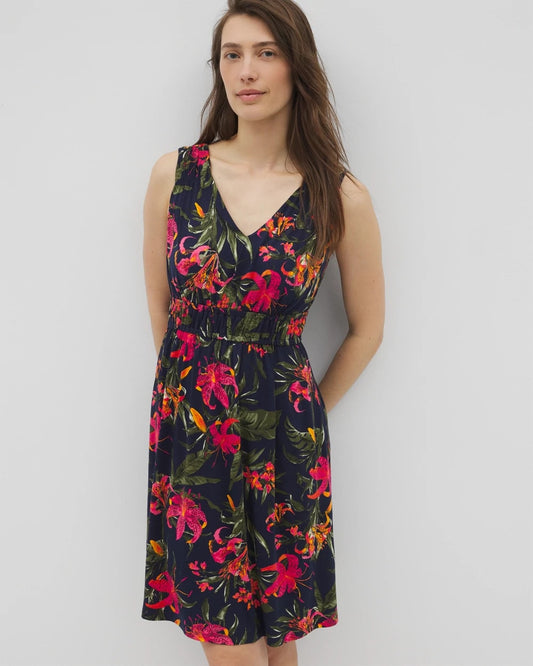 LE TIGRE TROPIC NAVY Riviera Short Bra Dress